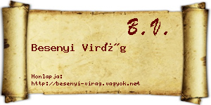 Besenyi Virág névjegykártya