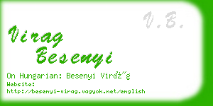 virag besenyi business card